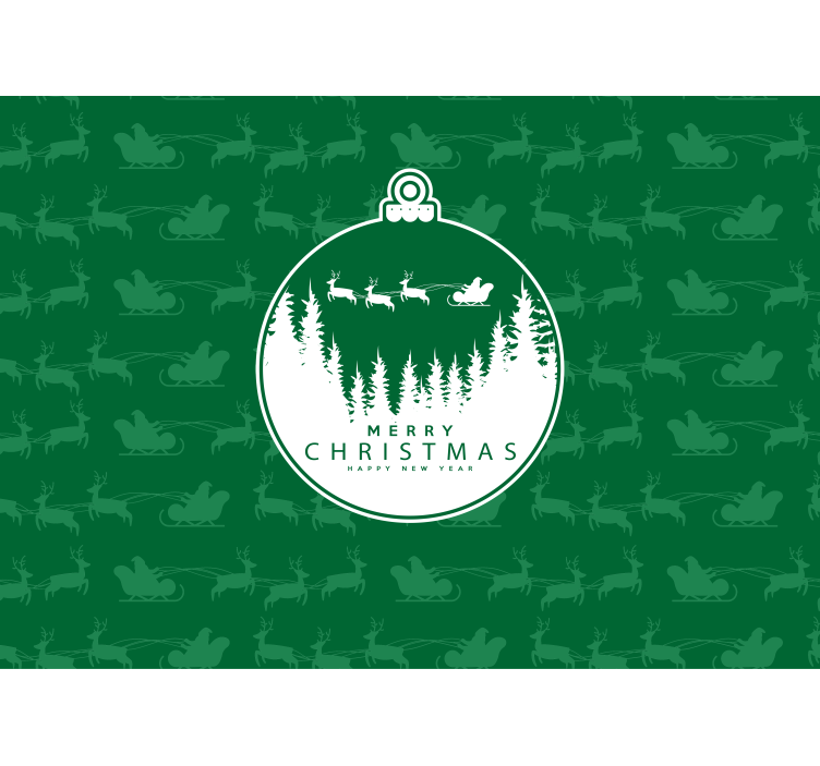 Crăciun fototapet peisaj de iarnă vesel - TenStickers