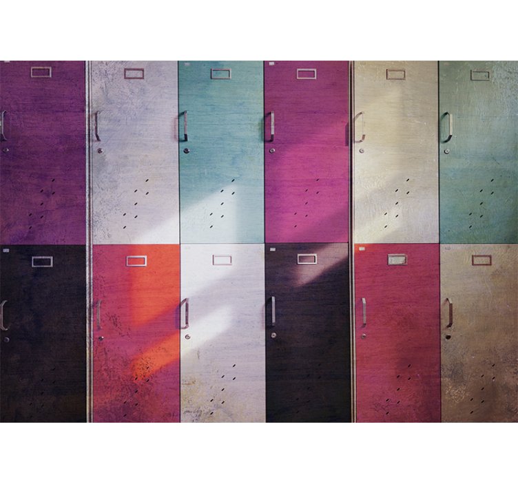 Fototapet muzică uși de dulap colorate - TenStickers