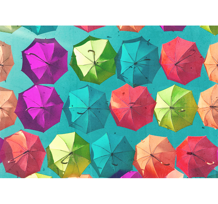 Murale de perete decorate cu umbrele colorate asortate - TenStickers