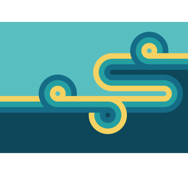 Fototapet abstract aranjamente cu linii arcuite - TenStickers