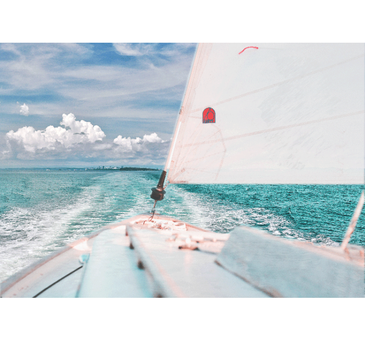 Fototapet mare navigând prin valuri - TenStickers