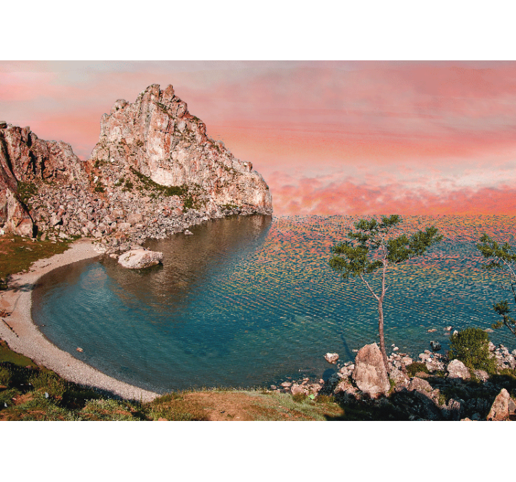 Fototapet peisaje perspectivă asupra oceanului liniștit - TenStickers