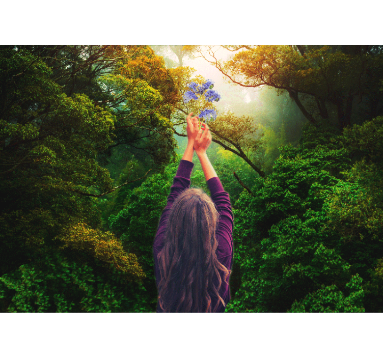 Fototapet natura Întinderea spre flori - TenStickers