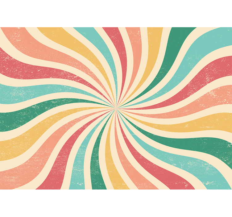 Fototapet 3d valuri colorate în spirală - TenStickers