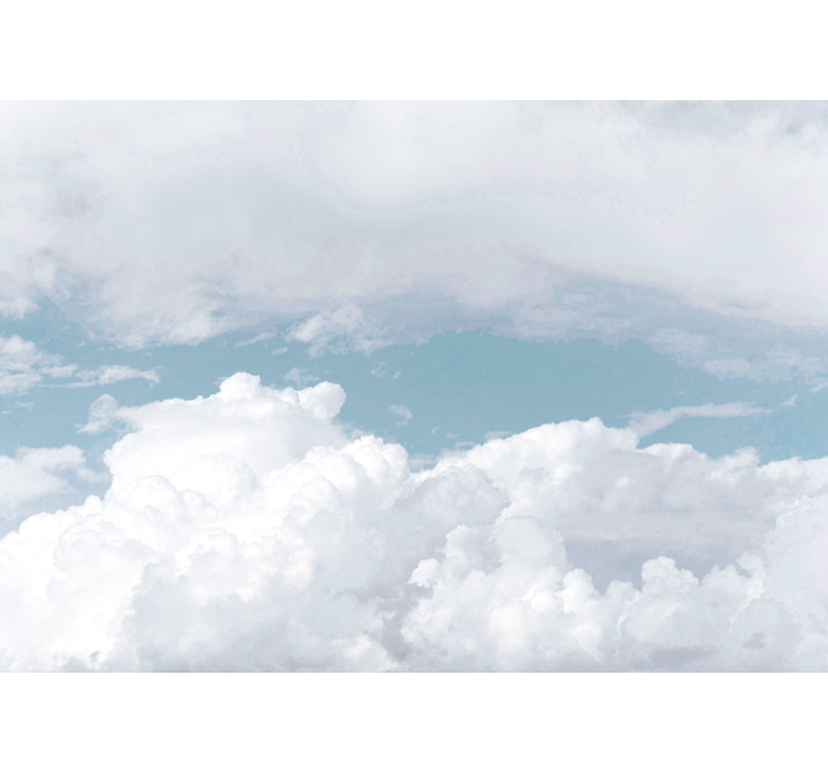 fototapetde nori pufoși albi - TenStickers