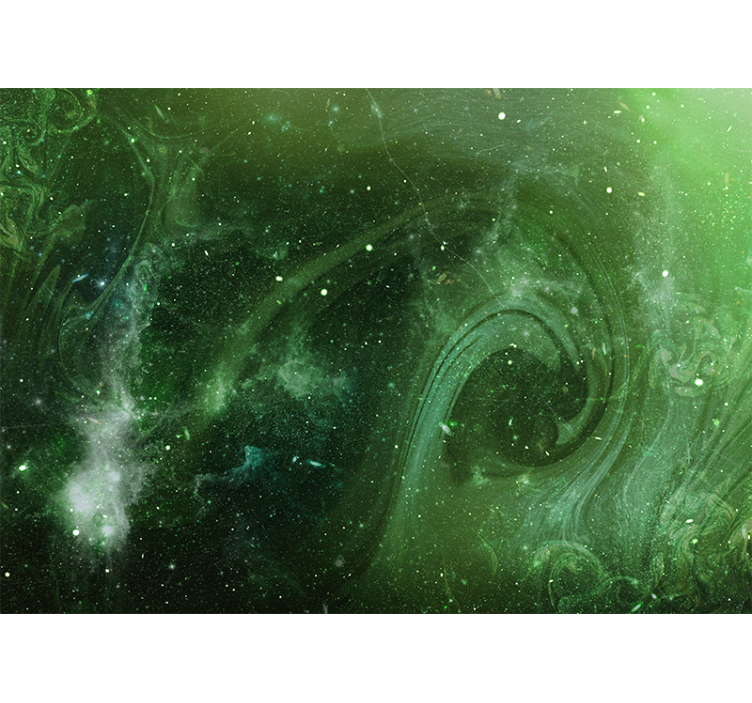 Spațiul fototapet vârtej verde cosmic - TenStickers