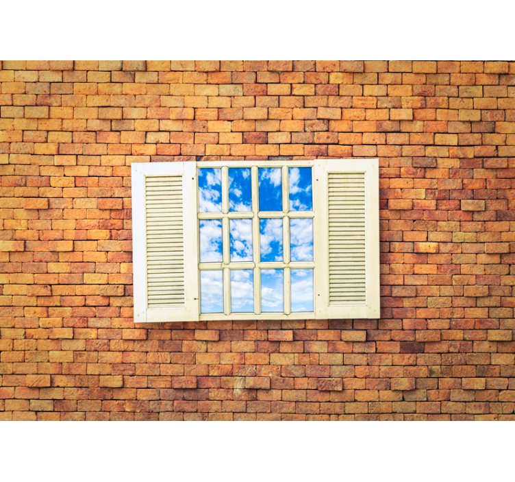 Fototapet piatră vedere din fereastră - TenStickers