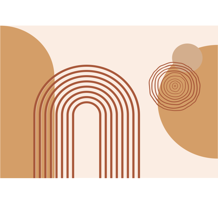 Fototapet abstract linii curbe geometrice - TenStickers