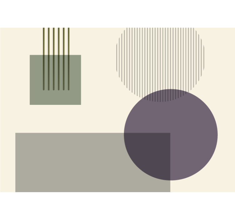 Fototapet abstract joc de forme geometrice - TenStickers