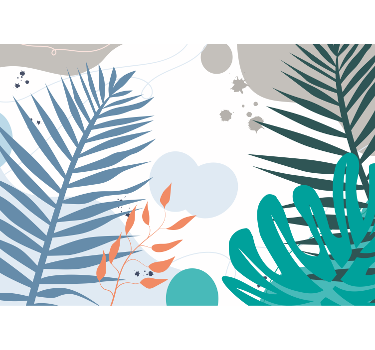 Fototapet natura motive stilizate cu frunze - TenStickers