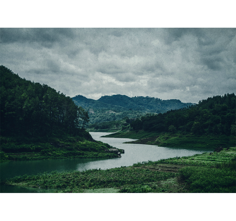 Fototapet peisaje peisaj cu apă liniștită - TenStickers