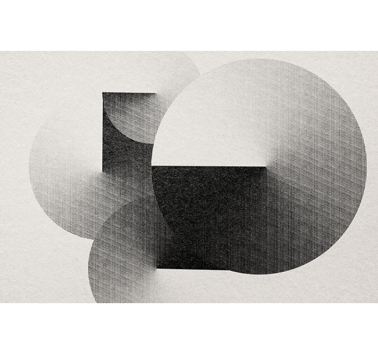 Fototapet abstract compoziție geometrică cu cercuri - TenStickers