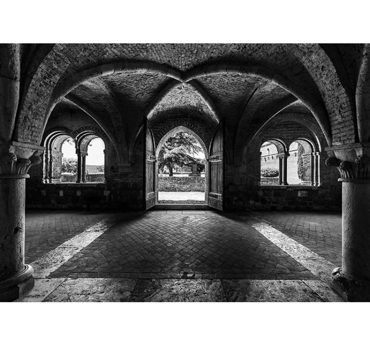 Perete de cărămidă iluzie optică fototapet 3d - TenStickers