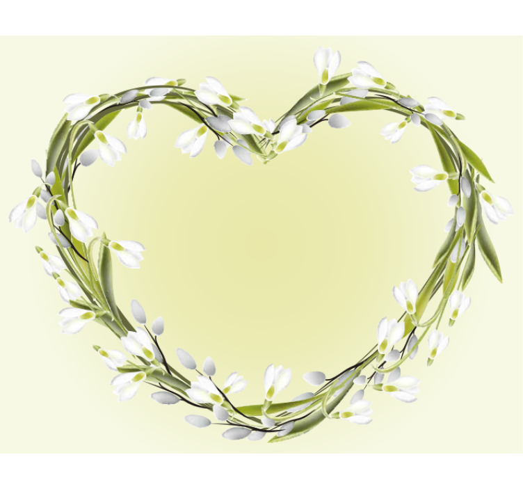 Fototapet cu flori în formă de inimă - TenStickers
