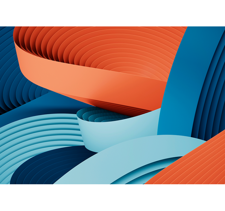 Fototapet abstract straturi dinamice de hârtie - TenStickers