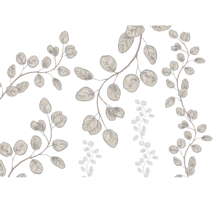 Nunta fototapet modele delicate de frunze - TenStickers