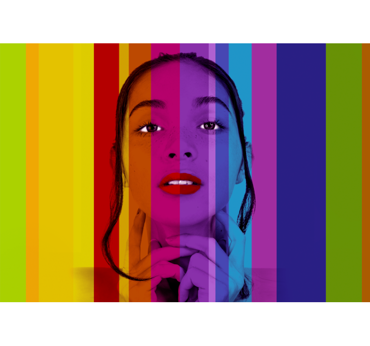 Fototapet arta portret colorat - TenStickers