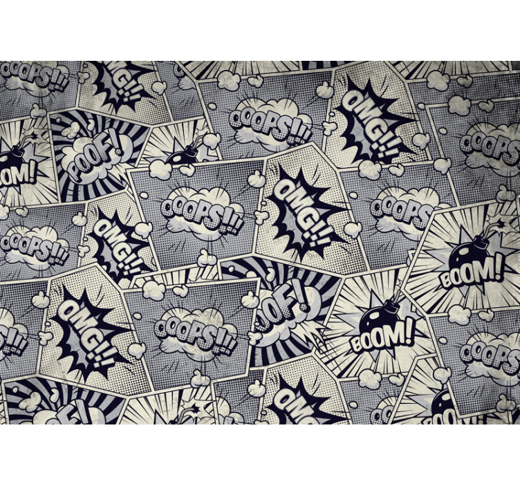 Fototapet artă urbană efecte sonore comice - TenStickers