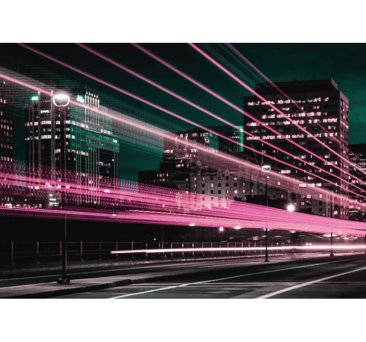 Fototapet de oraș viteză pe orizontul urban - TenStickers