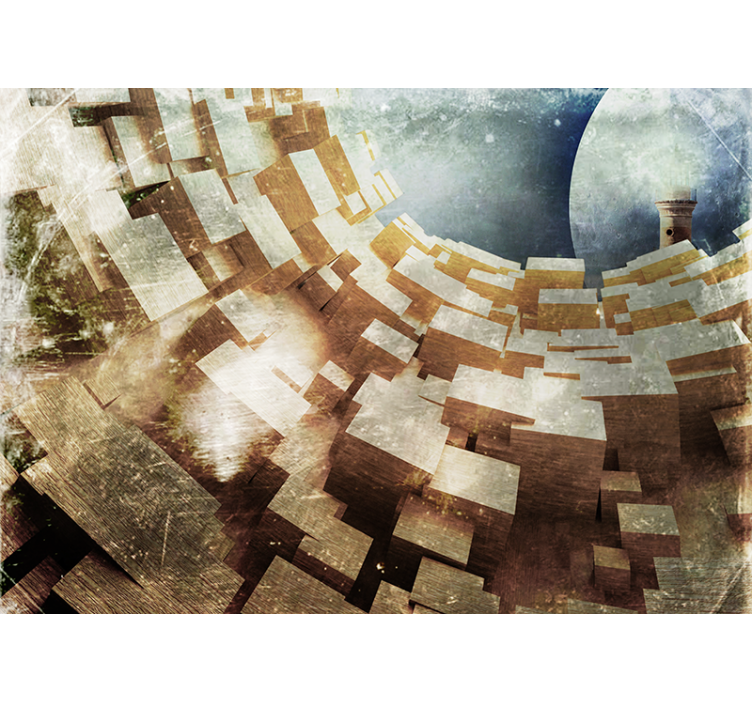 Fototapet abstract formare structură geometrică - TenStickers