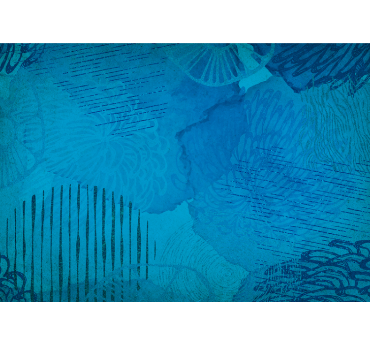 Fototapet abstract cu modele texturate albastre - TenStickers