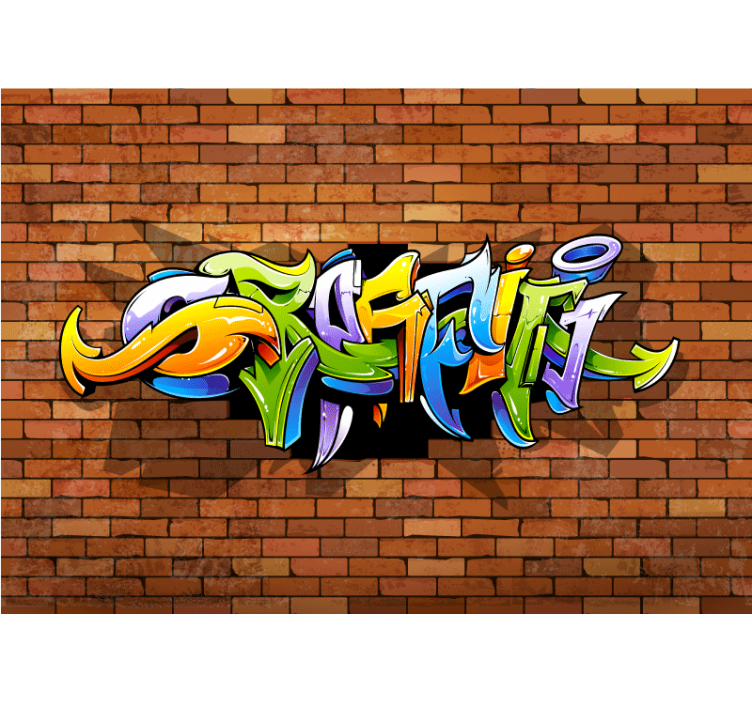 Fototapet artă urbană lettering colorat - TenStickers