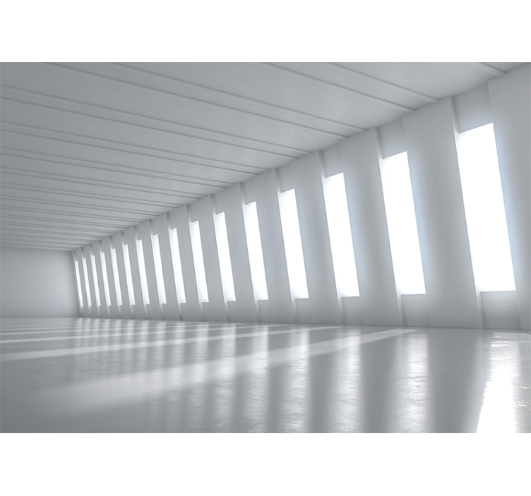 Fototapet 3d spațiu minimalist luminos - TenStickers