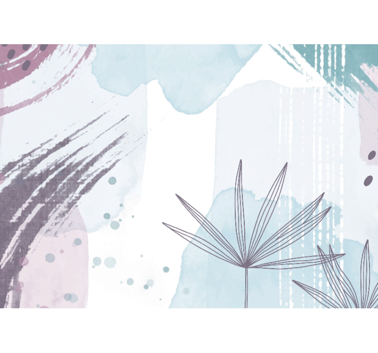 Fototapet coridorul design floral abstract - TenStickers