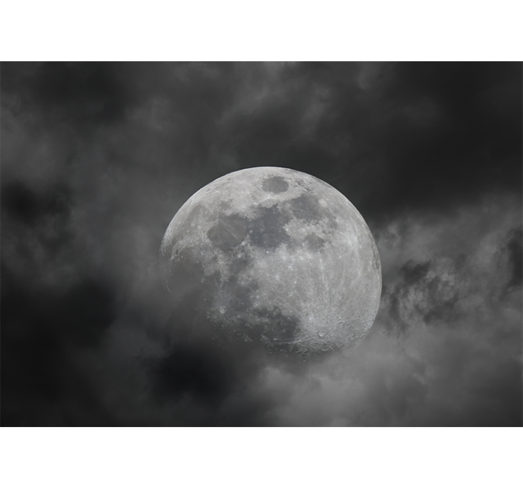 Spațiul fototapet silueta lunii luminate - TenStickers