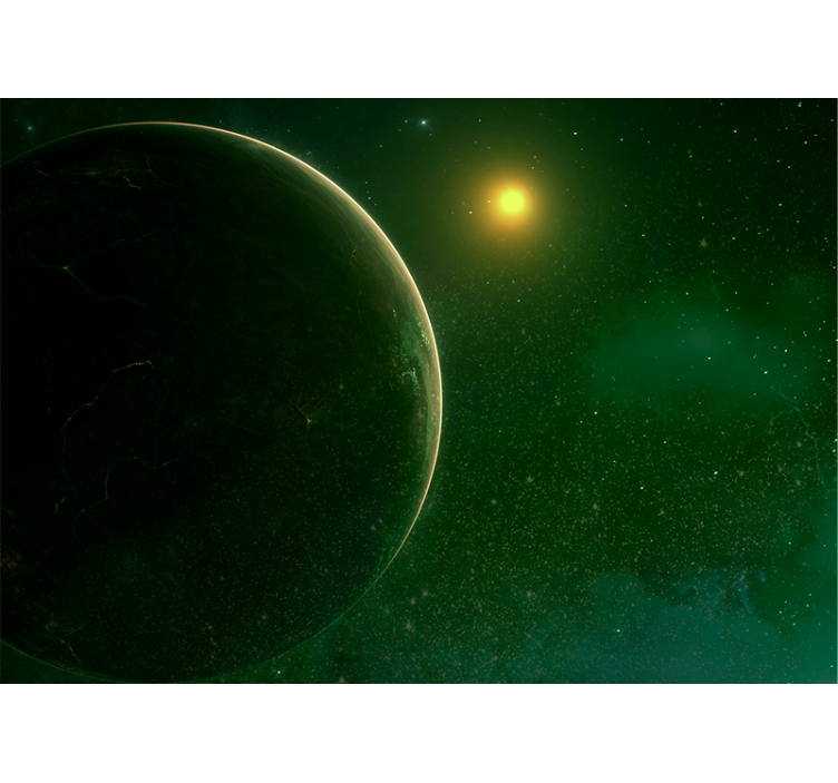 Spațiul fototapet peisaj ceresc planetar - TenStickers