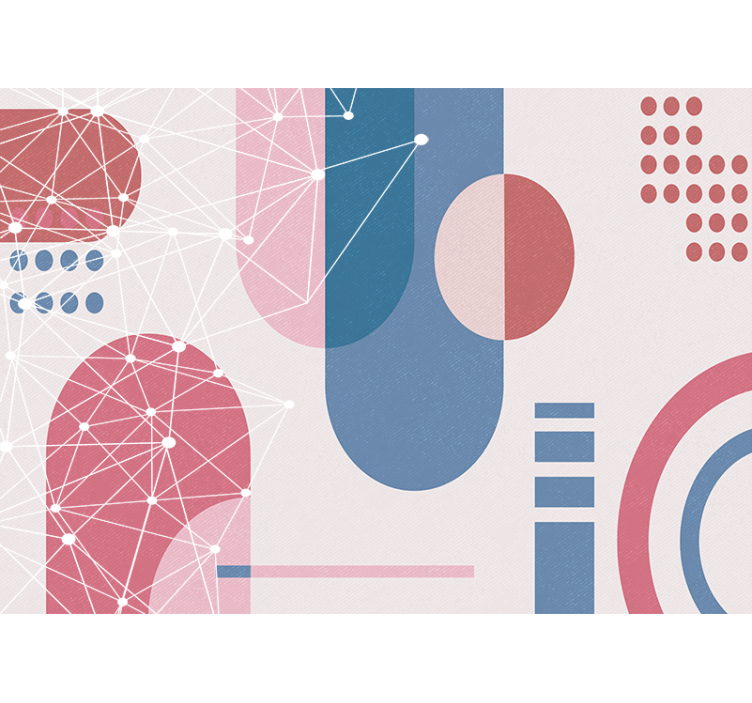 Fototapet abstract rețea de forme geometrice - TenStickers