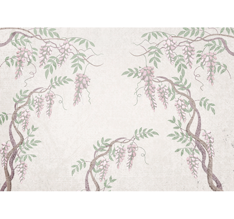 Fototapet cu flori viță de vie florală delicată - TenStickers