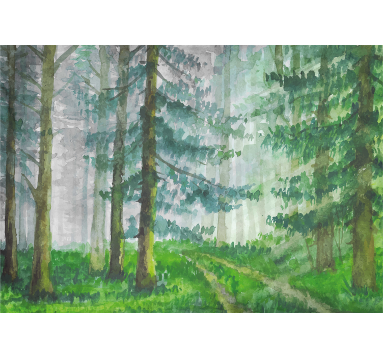 Păduri fototapet detaliu alee forestieră - TenStickers