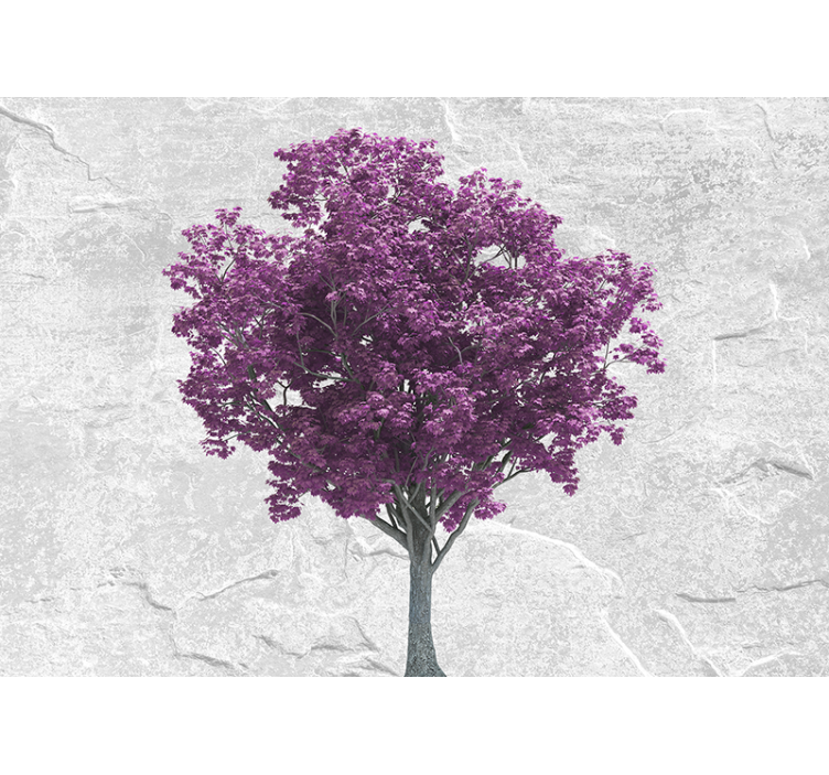 Fototapet cu flori flori de copac violet - TenStickers