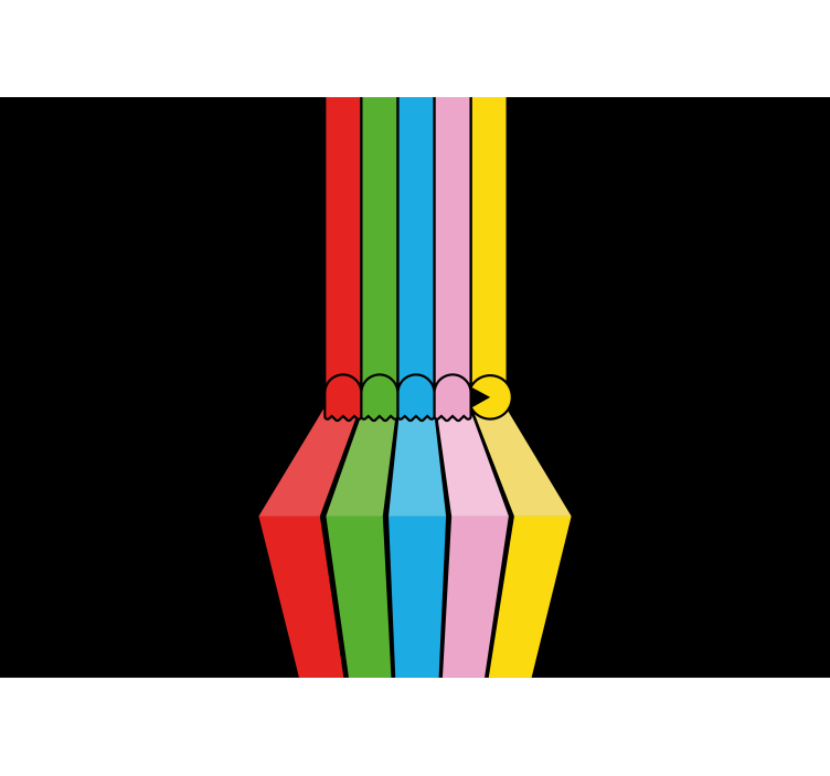 Fototapet artă urbană cu trăsături colorate de creion - TenStickers