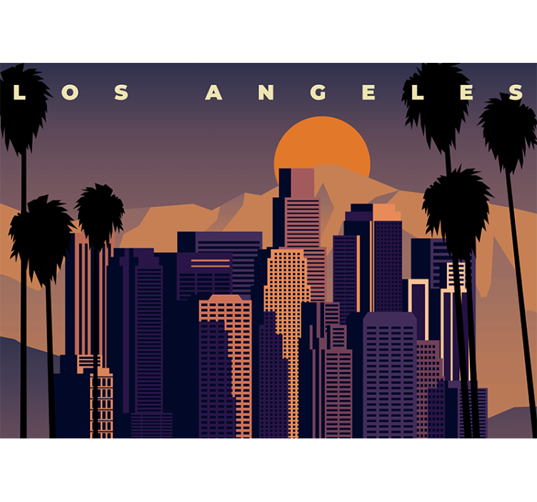 Fototapet de oraș panorama los angeles - TenStickers