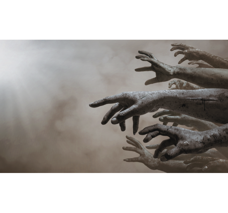 Fototapet Halloween Mâinile zombie - TenStickers