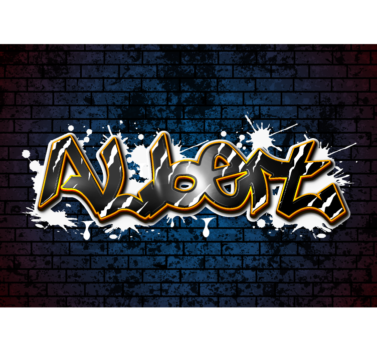 Fototapet pentru tineret zid de cărămidă cu nume - TenStickers