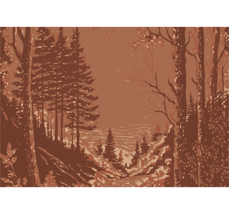 Tapet de parete terracotta design abstract al naturii - TenStickers