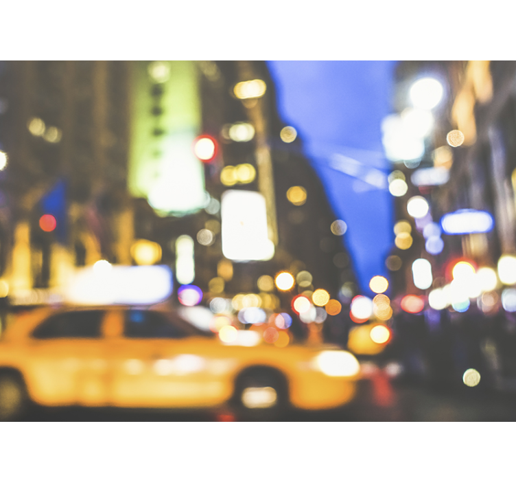 Fototapet de oraș noapte urbană aglomerată - TenStickers