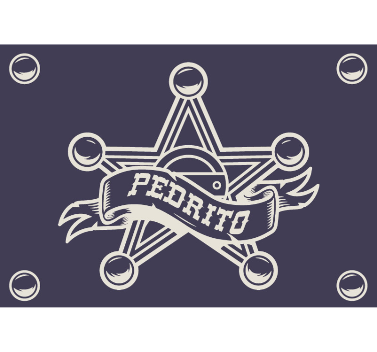 Fototapet pentru copii insigna de polițist personalizată - TenStickers