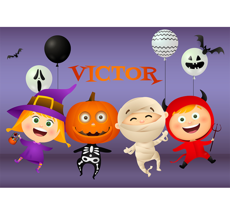 Fototapet halloween prieteni distractivi de halloween - TenStickers