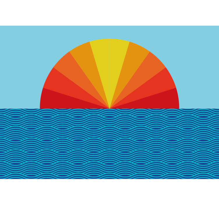 Fototapet peisaje design orizont radiant - TenStickers