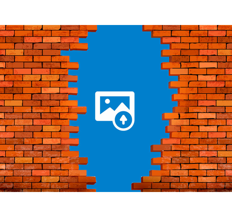 Gaură în perete cu mural personalizat foto - TenStickers