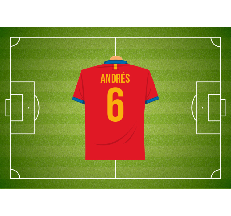 Tricou de fotbal personalizat mural personalizat - TenStickers