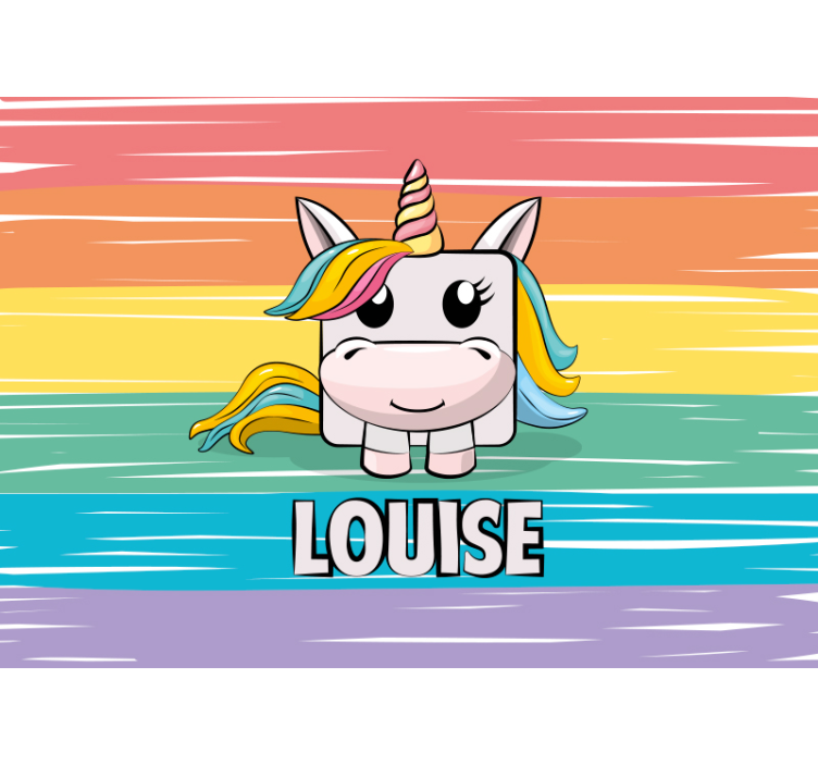 Fototapet animale design drăguț de unicorn - TenStickers