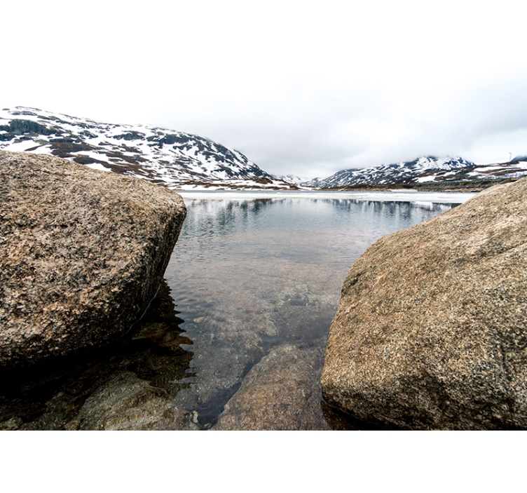 Murală pentru râuri și lacuri de munte din norvegia - TenStickers