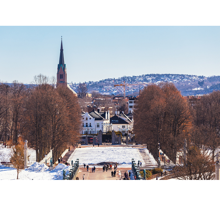 Fototapet de oraș stradă pitorească a orașului - TenStickers