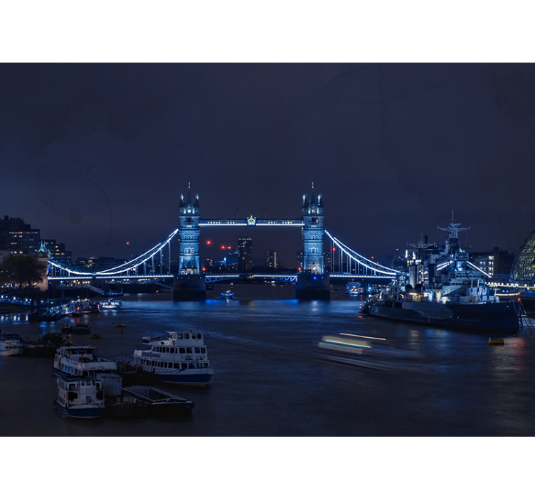 Fototapet Londra vedere de noapte pe tower bridge - TenStickers