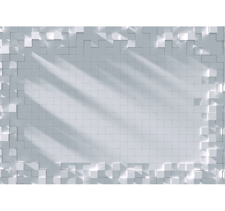 Efect de adâncime 3d pătrate zburătoare mural de perete 3d - TenStickers